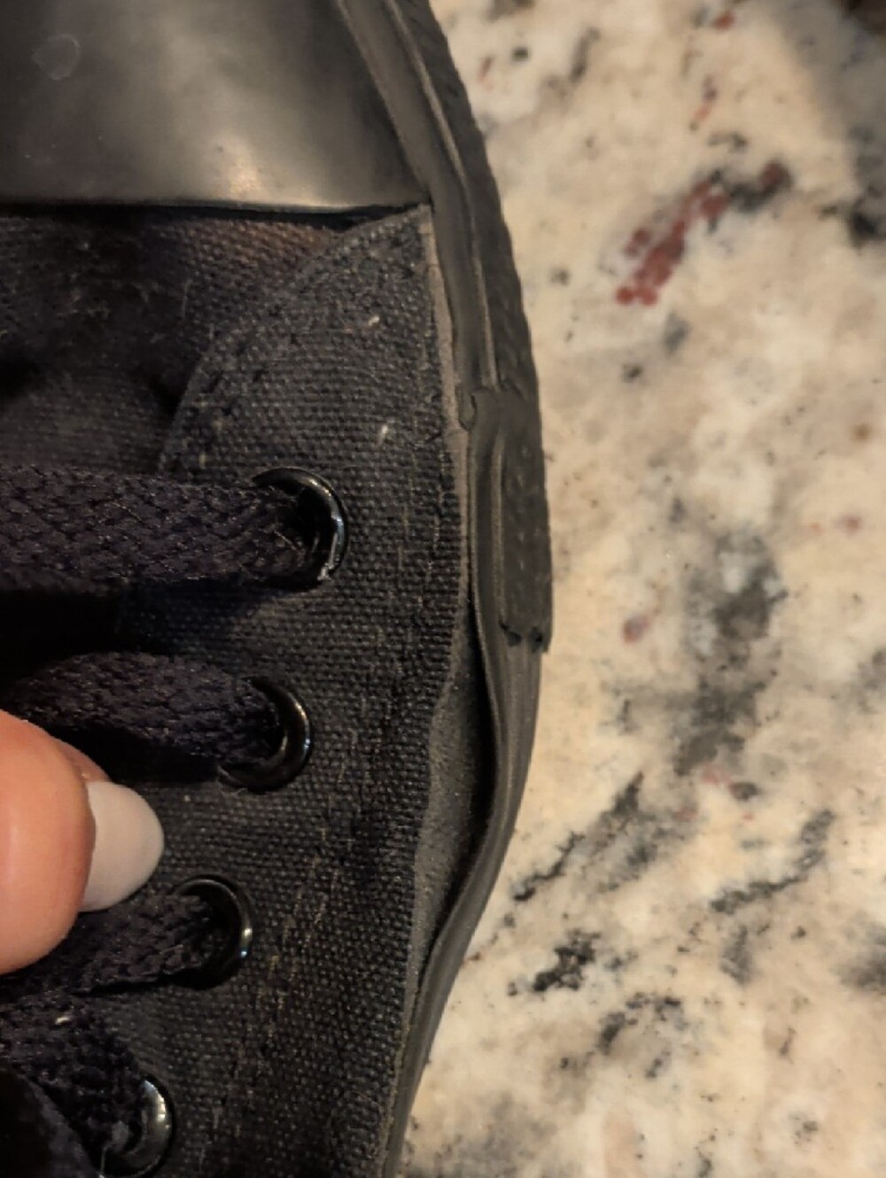 Converse Black High Top Sneakers — All Black Mens 7 Women's 9 - Picture 7 of 9